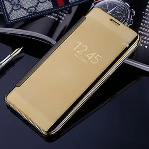 Samsung Étui Originale Societe Clear View Fonction Stand pour Samsug Galaxy S9 -Dore