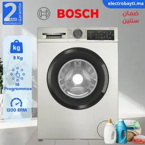 Bosch Machine à laver automatique Slimline 8Kg - 16 Programmes - 1200 T/min - Moteur EcoSilence Drive™ - Technologie ActiveWater