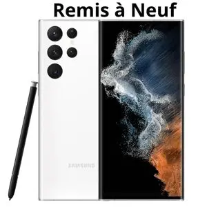Samsung Galaxy S22 Ultra 5G - Blanc - 12GB / 256GB - Écran AMOLED 120Hz - Remis à Neuf