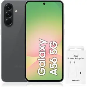 Samsung Galaxy A56 5G - 6.7''-(8GB - 256GB)-50MP+12MP+5MP+/32MP- Noir + Chargeur 25 W