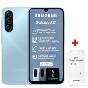 Samsung Galaxy A17 6.7" 4G (8GB RAM + 256 GB ROM) - 50 Mpx + Adapteur - BLEU