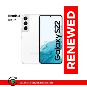 Samsung Galaxy S22 5G ( Blanc ) 6.1" - 8Go 256Go Dual Sim - Reconditionné