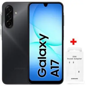 Samsung Galaxy A17 6.7" 4G (8GB RAM + 256 GB ROM) - 50 Mpx + Adapteur - Noir