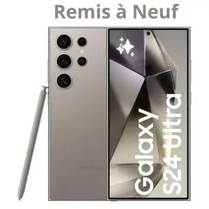 Samsung Galaxy S24 Ultra - 6.8-inch - Titanium Gray - 12GB / 256GB - Remis à Neuf