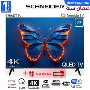 Schneider Smart TV 50'' - QLED UHD - Google TV - LE-50KA1Q
