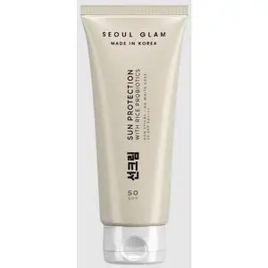 SEOUL GLAM , Écran Solaire de protection contre les UVA &amp; les UVB, aux Probiotiques de Riz fermenté, acide hyaluronique et Niacinamide SPF50+ PA++++ Crème Légère transparente sans Traces Blanches &amp; Non Collante 50 g (Fabriquée en Corée)