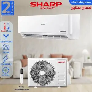 Sharp Climatiseur Inverter Split - 12000BTU - Classe énergétique A