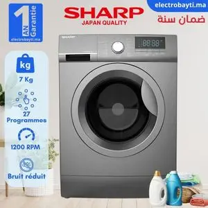 Sharp Machine à laver automatique 7 Kg 1200 T/min - ES-FE712DLZ-S