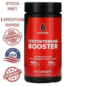 Sixstar Testosterone Booster (Amplificateur de testostérone)«augmenter la testostérone active en seulement 7 jours», 60 Caplets