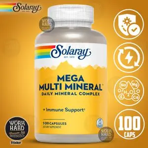 Solaray Mega Multi Minéral Vitamine 100 Capsules Sticker