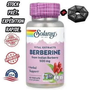 Solaray Berberine, Vital Extracts (Berbérine, Extraits vitaux), 500 mg, 60 VegCaps