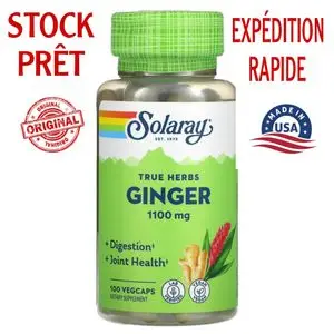 Solaray Ginger ''Gingembre" 100 capsules végétales