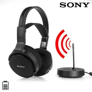 Sony MDR-RF811R Casque Originale TV Hi-Fi sans Fil avec station Transmission FM rechargeable, 2 canaux jusqu'as 100 mètres Avec emballage d'origine