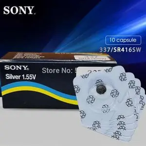 Sony 05 pièces PILES 337 SR416SW 1.55V argent oxyde piles bouton LR416 337A AG6 .
