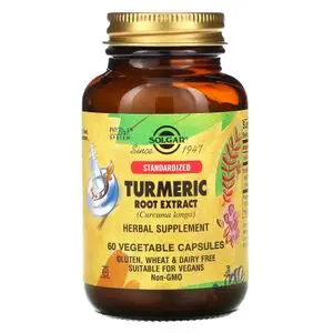 Solgar Extrait de racine de curcuma  * 60 capsules végétariennes *