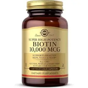 Solgar Super High Potency Biotin 10,000 mcg - 120 Capsules
