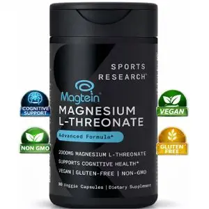 Sports Research Sports Research, Magtein®, Magnesium L-Threonate, 90 Veggie Capsules (666 mg per Capsule)