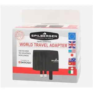 Spilbergen Adaptateur de voyage universel utilisable dans plus de 150 pays - 2 pôles