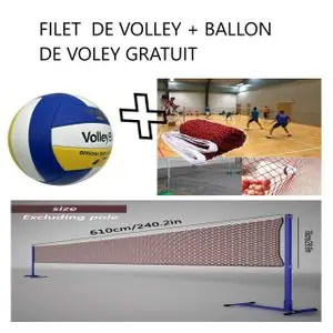 Standard Kit Filet  Portable  pour volleyball avec ballon gratuit