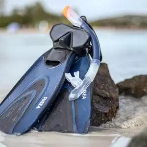 SUBEA PALMES PLONGÉE PRO - NATATION SOFT NOIR BLEU