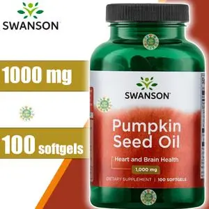 Swanson Pumpkin Seed Oil, 1,000 mg, 100 Softgels Huile de graine de courge