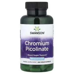 Swanson Picolinate de chrome, 200 mcg, 200 capsules végétaliennes