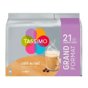 Tassimo Café au Lait Grand Format - 21 Dosettes - Origine France