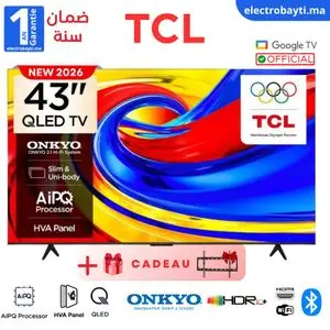 TCL 43" Google Tv - QLED 4K UHD - HDR10+ , Dolby Vision - 43P7L - NEW2026