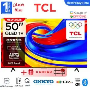 TCL 50" Google Tv - QLED 4K UHD - HDR10+ , Dolby Vision - 50P7L - NEW2026