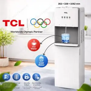 TCL Distributeur d’Eau Chargement par le Bas, Chaude Froide et Tiède, Refroidissement par Compresseur, TY-LWYR107T