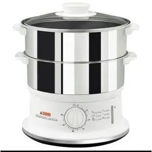 Tefal Cuiseur Vapeur Inox 2 Bols VC145100 SEB – Cuisine Saine Sans Huile, Rapide &amp; Facile