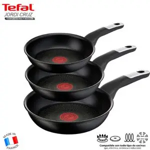 Tefal Jordi Cruz set poêles de 3 pièces 20+26+30 cm revêtement antiadhésive tous feux induction