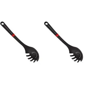 Tefal Cuillère à Pâtes - Nylon Résistant à la Chaleur - Idéale pour Servir les Pâtes - Noire - Lot de 2