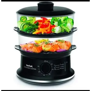 Tefal Cuiseur Vapeur Électrique 900W Avec Minuteur Mécanique 2 Bols – VC140131