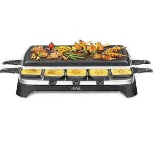 Tefal Raclette Pierrade 3 en 1 Électrique 1350W Noir Inox – 10 Personnes