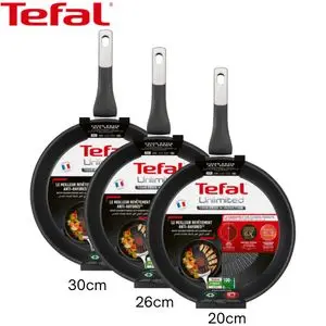 Tefal UNLIMITED Set de 3 Poêles 20 / 26 / 30 cm revêtement Antiadhésif Titanium