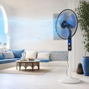Tefal Ventilateur sur pied 2-en-1 . Fraîcheur et protection anti-moustiques