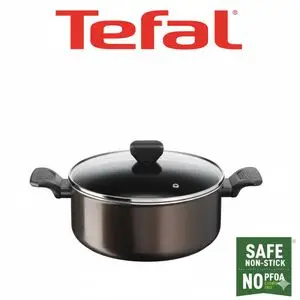 Tefal Faitout, Sauteuse Inox + Couvercle – Easy Cook &amp; Clean