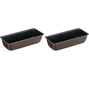 Tefal Moule à Cake - Antiadhésif - Cuisson Parfaite - Marron 26 cm - Lot de 2