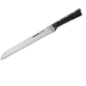 Tefal Couteau à Pain - Lame Dentelée Acier Inoxydable Ice Force - Coupe Facile et Précise - 20 cm