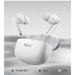 Tecno écouteurs sans fil Buds 4 Air (en version blanche).