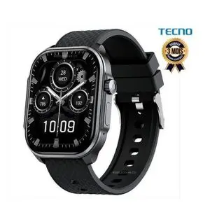 Tecno Watch 3 Active – Smartwatch avec Appels Bluetooth, Écran 2.02”,