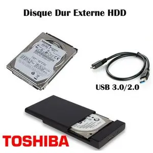 Toshiba Disque Dur externe 1 TB USB 2.5" Fast Speed pour Pc