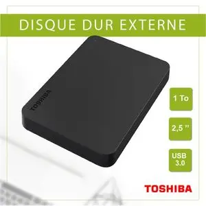 Toshiba Disque Dur Externe 2.5’’ USB 3.0 1TO - 1TB Portable -1000GB