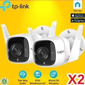 TP-Link 2 Tapo C310 Extérieure Caméra de Surveillance WiFi, Caméra de sécurité ip 3Mp