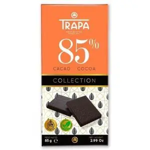 TRAPA CHOCOLAT NOIR 85%. QUALITÉ SUPÉRIEURE