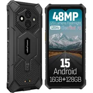 Ulefone RugKing 3 Pro Smartphone Blindé, Octa-core 16GB+128GB, Android 15, 6.56" 120Hz, 48MP+2MP+8MP, 5600mAh, IP69K &amp; IP68 Proof, Water-Lock, Al Assistant(Gemini)