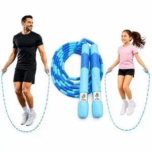 Umay Corde à Sauter à Perles 2,8 m – Poignées Confortables TPE – Fitness, Cardio &amp; Apprentissage