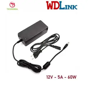 WDLINK Chargeur alimentation 12V 5A 60W (Adaptateur d'alimentation 12V 5A)