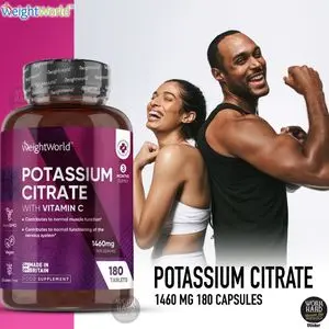 WeightWorld Citrate Potassium 1460mg Avec Vitamine C,Keto ,180 Tablets Sticker